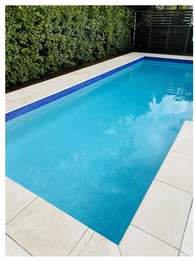Pool after cleaning, clear water